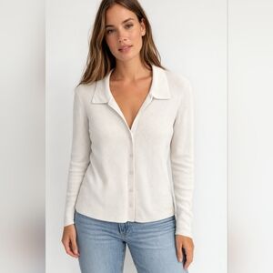 Aritzia Wilfred Ribbed Button Cardigan